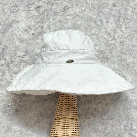 Vintage SCALA Collezione Linen Bucket Hat Cotton Canvas Wide Brim Hat 🐚 - Picture 1 of 6